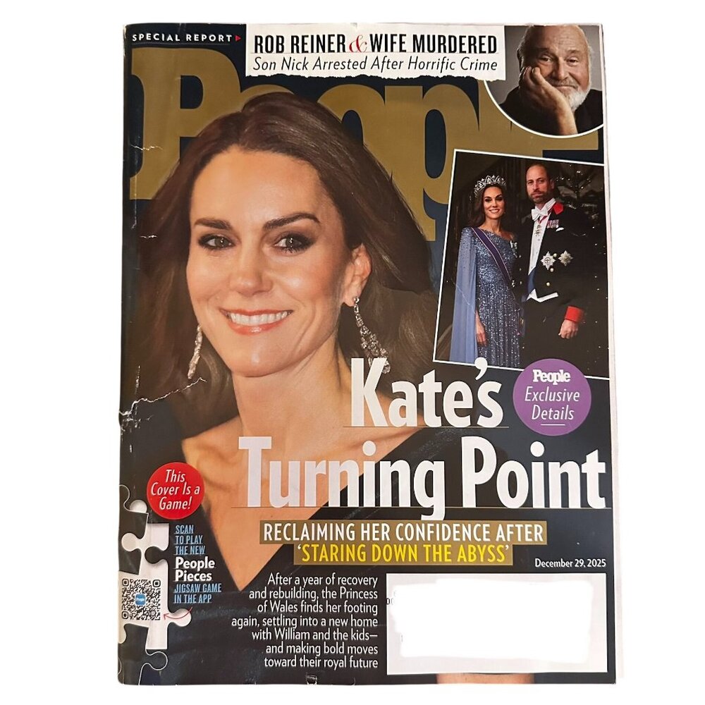 People Magazine December 29 2025 Kate's Turning Point Rob Reiner & Wife Son Nick